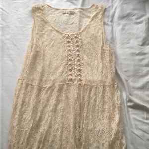 Long lace tank